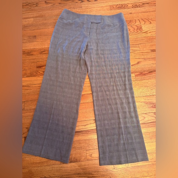 Pants - STYLE & COMPANY Gray, Black & Burgundy Plaid Wide-Leg Trousers, Size: 18